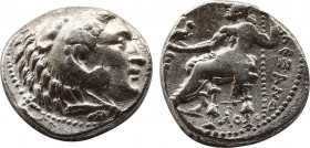 EASTERN EUROPE. Imitation of Alexander III 'the Great' of Macedon (3rd-2nd centuries BC). Tetradrachm.
Obv: Head of Herakles right, wearing lion skin....