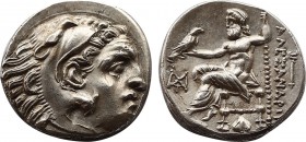 MACEDONIA
Kings of Macedonia
Alexandros III. (336-323)
(D) Drachm (4.25g) 16.8mm, Abydos (Troas), posthumous, approx. 310-301 BC. Head of Heracles ...