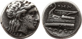 Greek
BITHYNIA. Kios. Circa 350-300 BC. Drachm (Silver, 13,1 mm, 2,37 g, 12 h), Herodoros, magistrate. Laureate head of Apollo to right. Rev. KIANΩ
