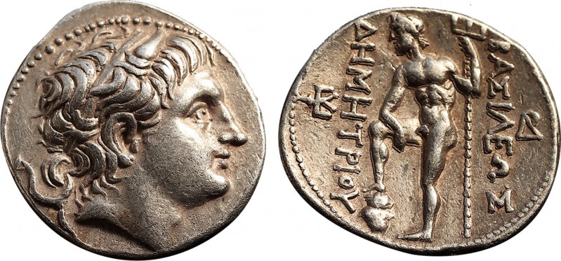 KINGS of MACEDON. Demetrios I Poliorketes. 306-283 BC. AR Tetradrachm (17.1 gm, ...