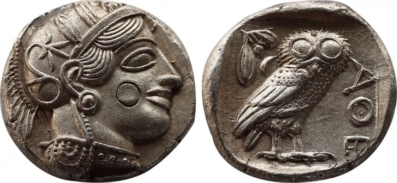 ATTICA, Athens. Circa 430s BC. Tetradrachm (Silver, 23,4mm, 17.24 g 5). Head of ...