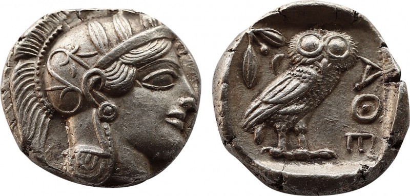 ATTICA, Athens. Circa 430s BC. Tetradrachm (Silver, 24,1mm, 17.24 g 5). Head of ...