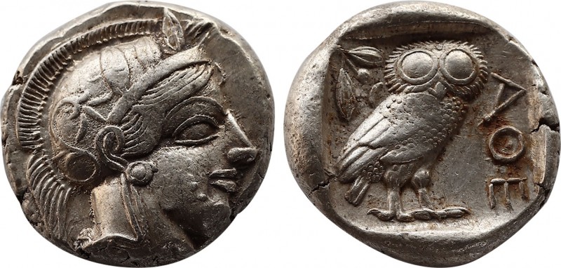 ATTICA, Athens. Circa 430s BC. Tetradrachm (Silver, 24,1mm, 17.21 g 5). Head of ...