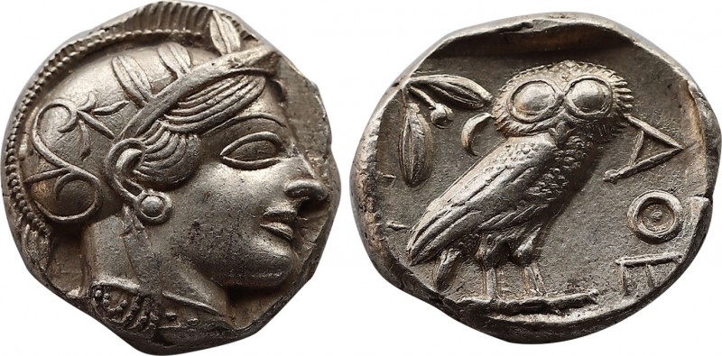 ATTICA, Athens. Circa 430s BC. Tetradrachm (Silver, 23,9mm, 17.24 g 5). Head of ...