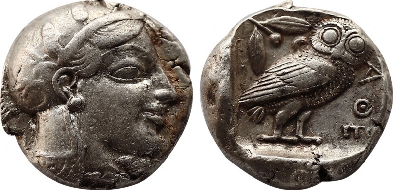 Greek
Attica. Athens circa 470-465 BC. Transitional issue
Tetradrachm AR
22,6...