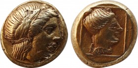 Lesbos, Mytilene EL Hekte.
Lesbos, Mytilene EL Hekte. Circa 337-326 BC. Laureate head of Apollo right, small coiled serpent behind / Head of Artemis r...