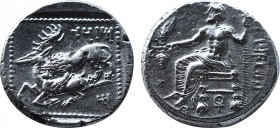 Greek Coins
CILICIA. Tarsos. Mazaios (Satrap of Cilicia, 361/0-334/3 BC). Stater.
Obv: Baaltars seated left on throne, head facing, holding lotus-tipp...