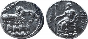 CILICIA, Tarsos. Mazaios. Satrap of Cilicia, 361/0-334 BC. AR Stater (21,3mm, 10.91 g, 10h). Baaltars seated left, his torso facing, holding eagle-tip...