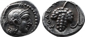 Greek
CILICIA. Soloi. Circa 410-375 BC. Obol (Silver, 9,5 mm, 0.76 g, 3 h), Da..., magistrate. Draped bust of Athena to right, wearing crested Attic h...