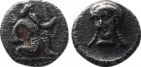 PERSIA, Achaemenid Empire. temp. Artaxerxes II to Darios III. 4th century BC. AR Tetartemorion (5,7mm, 0.18 g, 12h). Uncertain mint in Cilicia. Persia...