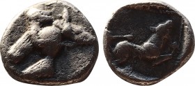 Greek
Asia Minor. Uncertain mint circa 450-400 BC.
Diobol AR
9,9 mm., 1,09 g.
fine