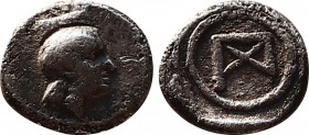 Greek
Asia Minor. Uncertain mint circa 450-400 BC.
Diobol AR
6,9 mm., 0,28 g.
fine
