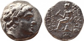 Greek
SELEUKID EMPIRE. Demetrios II Nikator. First reign, 146-138 BC. AR Drachm (15,8mm, 4.01 g, 1h). Antioch on the Orontes mint. Dated SE 168 (145/4...