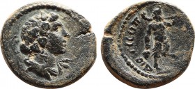PHRYGIA. Dionysopolis. Pseudo-autonomous. Time of Septimius Severus to Caracalla (193-217). Ae.
Obv: Draped bust of Dionysus right, wearing ivy wreath...