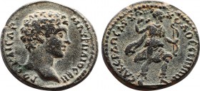 Roman Provincial Coins
PHRYGIA. Colossae. Marcus Aurelius (Caesar, 139-161). Ae. Ti. Kl. Sakerdos, archon.
Obv: Μ ΑVΡΗΛΙΟС ΒΗΡΟС ΚΑΙСΑΡ.
Bare head rig...
