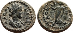 Roman Provincial
Phrygia. Laodikeia ad Lycum. Pseudo-autonomous issue AD 81-96. Bronze Æ 13mm., 2,99gr.  15,6mm  Draped and turreted bust right / Nik...