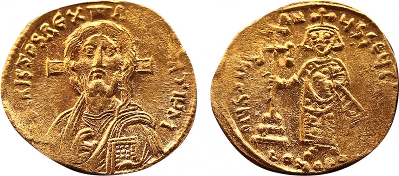 Justinian II AV Solidus. First reign. Constantinople, AD 692-695. IҺS CRISτOS RЄ...
