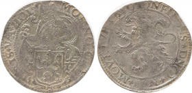 NETHERLANDS. Holland. Lion Dollar or Leeuwendaalder (1594).
Obv: MO NO ARG ORDIN HOL.
Knight standing left, head right, holding up garnished coat-of...