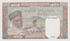 Algeria, 100 Francs, 1945, UNC, B131c,