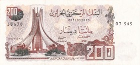 Algeria, 200 Francs, 1983, UNC, B314a, Counting flaws