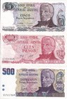 Argentina, 1976-84 Issues Lot, 5-100-500 Pesos, UNC, ,