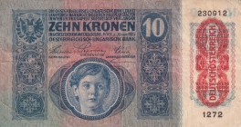 Austria, 10 Kronen 1919, VF, P#51,