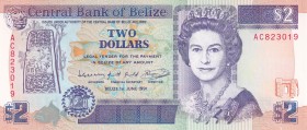 Belize, 2 Dollars, 1991, UNC, B310b,