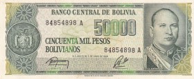 Bolivia, 50.000 Pesos, 1984, UNC, B356b,