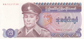 Burma, 35 Kyats, 1987, UNC, B1008,