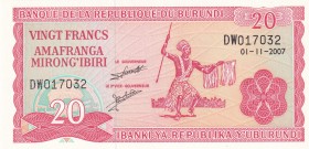 Burundi, 20 Francs, 2007, UNC, B215n,