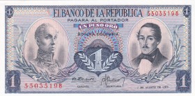 Colombia, 1973, 1 Peso oro, UNC, B947q,