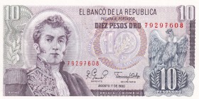 Colombia, 1980, 10 Pesos oro, UNC, B950n,