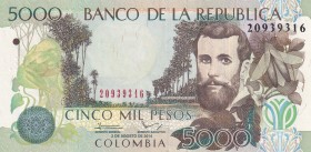 Colombia, 2014, 5.000 Pesos, UNC, B989u,