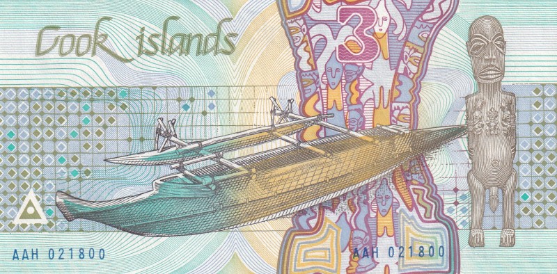 Cook Islands, 1992, 3 Dollars, UNC, B106,