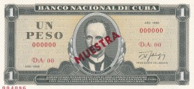 Cuba, 1986, 1 Peso Specimen, XF (Pressed), B823ls,