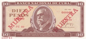 Cuba, 1988, 10 Pesos Specimen, UNC, B826ks,