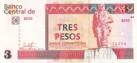 Cuba, 2017, 3 Pesos convertible, UNC, BFX906d,