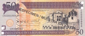 Dominican Republic, 50 Pesos oro Specimen, 2008, UNC, B698as,