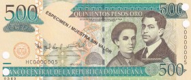 Dominican Republic, 500 Pesos oro Specimen, 2010, UNC, B704as,
