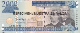 Dominican Republic, 2.000 Pesos oro Specimen, 2006, UNC, B707ds,