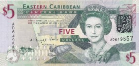 East Caribbean States, 5 Dollars, 2008, UNC, B231a,