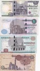 Mısır, 2017-19 Issues Lot, 1-5-10-20 Pounds, UNC, , Total 4 Banknotes