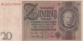 Germany, 20 Reichsmark, 1929, VF, B319a5 (Letter E),