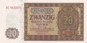 German Democratic Republic, 20 Mark, 1948, UNC, B206b,