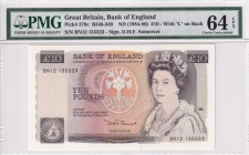 Great Britain, 10 Pounds, 1984-86, PMG 64EPQ, P#379c,