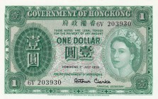 Hong Kong, 1 Dollar, 1959, UNC, B818g,