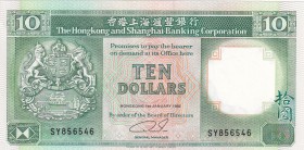 Hong Kong, 10 Dollars, 1992, UNC, B672h,