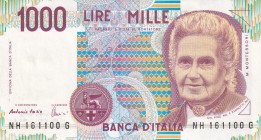 Italy, 1.000 Lire, 1990, UNC, B465c, Counting flaw