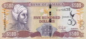Jamaica, 500 Dollars, 2012, UNC, B246a,