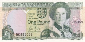 Jersey, 1 Pound, 1989, UNC, B115a,
